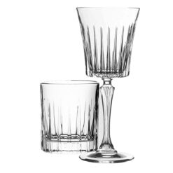 Sicignano | Set 6 Calici CL.30 con 6 Bicchieri CL.36 Timeless per Vino Acqua Whisky Liquori Cocktail, Cristallo Ecologico, Trasparenti, Resistenti, Uso Quotidiano, per Casa Ristorante Feste