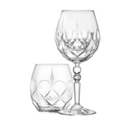 Sicignano | Set 6 Calici CL.53 con 6 Bicchieri CL.38 Alkemist per Vino Acqua Whisky Liquori Cocktail, Cristallo Ecologico, Trasparenti, Resistenti, Uso Quotidiano, per Casa Ristorante Feste