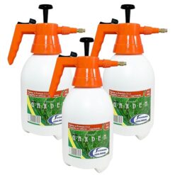 Sicignano Set 3 Spruzzatore a Pressione 2 Litri con Ugello in Ottone Regolabile, Pompa Manuale per Giardinaggio, Auto e Pulizie, Nebulizzatore Graduato con Blocco Erogazione Continua