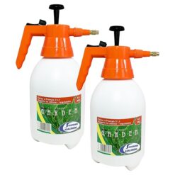 Sicignano Set 2 Spruzzatore a Pressione 2 Litri con Ugello in Ottone Regolabile, Pompa Manuale per Giardinaggio, Auto e Pulizie, Nebulizzatore Graduato con Blocco Erogazione Continua