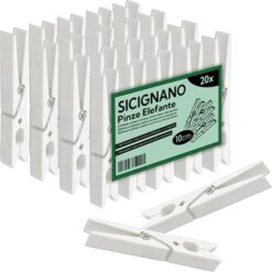 Sicignano | Stendibiancheria Nanni 20 Metri con Portamollette e Ruote ? Struttura Pieghevole Salvaspazio, Solida e Resistente, Dimensioni 115x175x55 cm (20 Mollette)