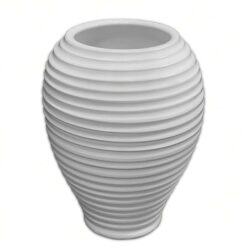 Sicignano | Vaso Grecia Alto Terracotta Bianca, Altezza 40 cm, Foro di Drenaggio, Design Elegante Moderno Made in Italy, Interni Esterni Giardino Terrazzo Balcone, Decorativo