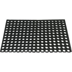 Sicignano | Zerbino Compos 100% Gomma Antiscivolo Drenante, Forato, Alveolare, per Esterni Interni, Rettangolare - Resistente, Facile da Pulire, Componibili (2, Zerbino 40x60cm)