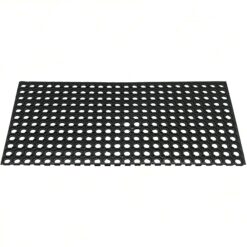 Sicignano | Zerbino Compos 100% Gomma Antiscivolo Drenante, Forato, Alveolare, per Esterni Interni, Rettangolare - Resistente, Facile da Pulire, Componibili (1, Zerbino 50x100cm)