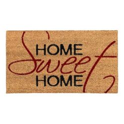 Sicignano | Zerbino in Fibra di Cocco Rettangolare Gulliver 40x70 cm con Fondo Antiscivolo, Tappeto Ingresso Esterno Interno, Pulizia Casa Ufficio (1, Home Sweet Home 2)