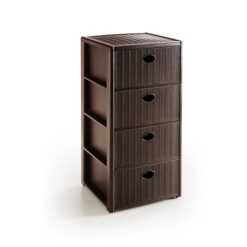 Stefanplast Cassettiera Elegance 4 cassetti, moka