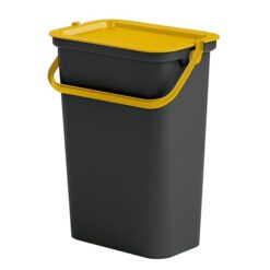 Tontarelli - Cestino MODA 10L con manico (secchio nero-coperchio ambra)