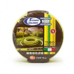Sicignano | Set 6 Tubo Irrigazione Giardinaggio 25m 5/8" PVC 3 Strati Retinato Anti-Alga Nero Interno, Made in Italy, 8 Anni Garanzia