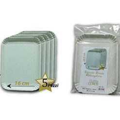 VASSOIO BIANCO RETT.RE CM.22,5X16 CF.5 PZ.